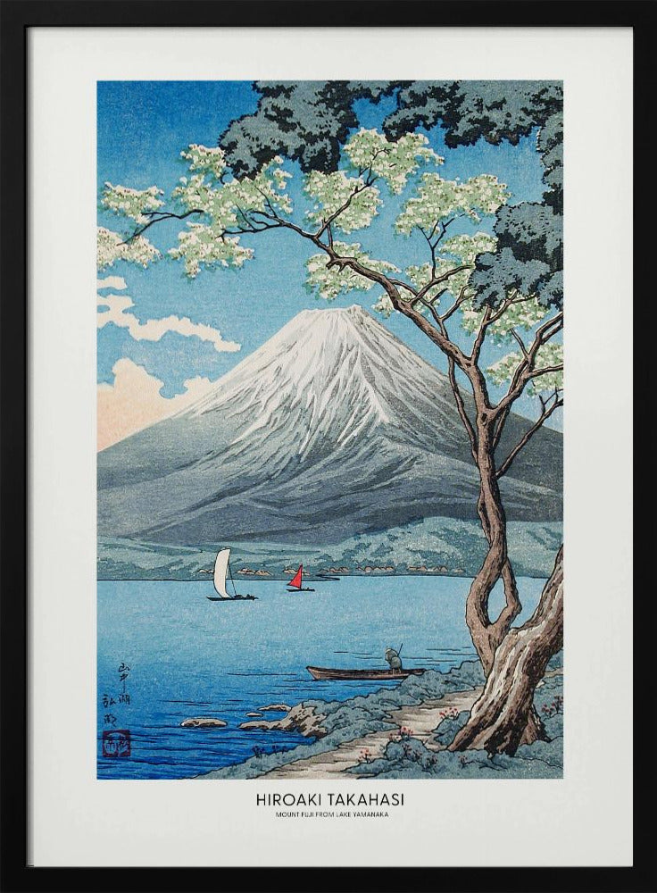 Mount Fuji From Lake Yamanaka | Poster - Black Frame Interior