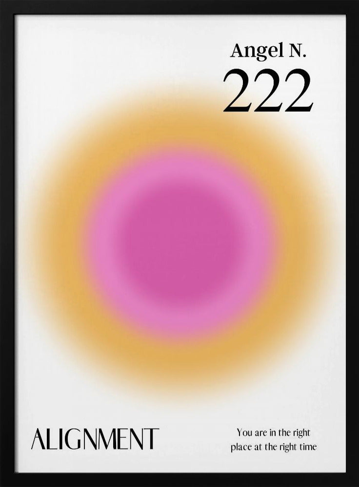 Angel Number 222 | Poster - Black Frame Interior