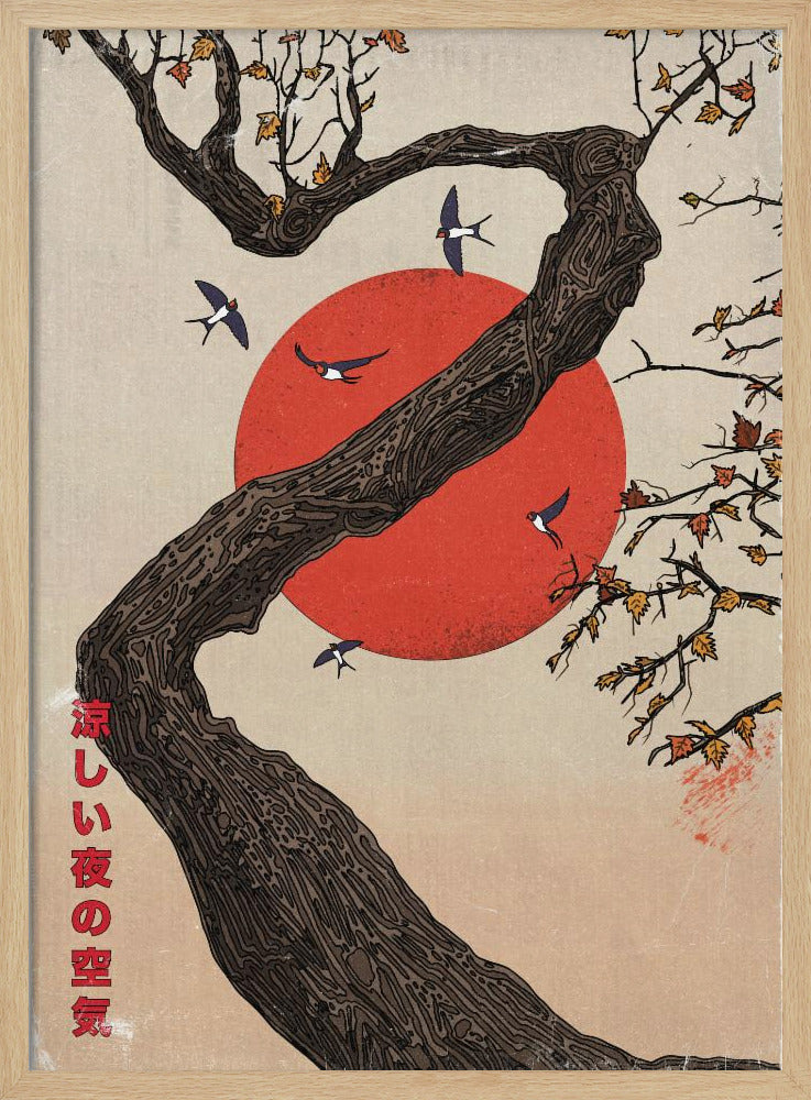 The Cool Evening Air | Poster - Wood Frame Interior