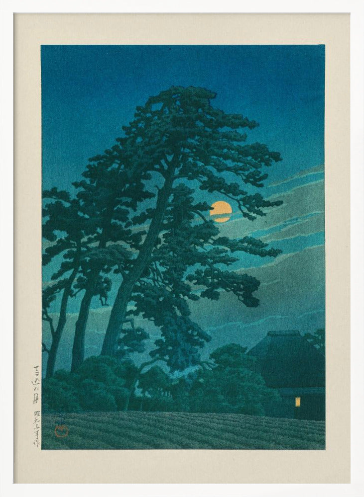Moon At Magome | Poster - White Frame Interior