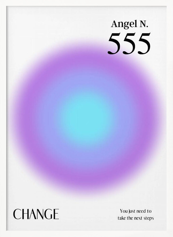 Angel Number 555 | Poster - White Frame Interior