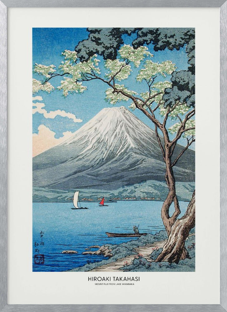 Mount Fuji From Lake Yamanaka | Poster - Silver Frame Interior