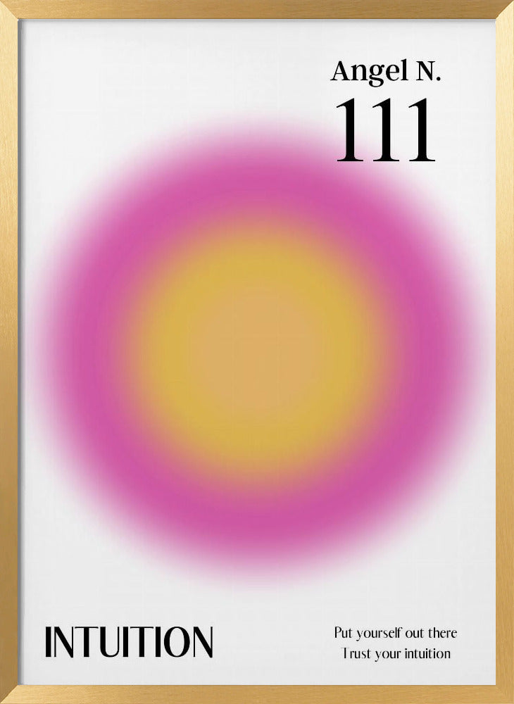 Angel Number 111 | Poster - Gold Frame Interior