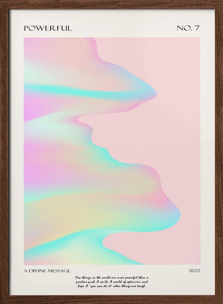 Powerful Devine | Poster - Walnut Frame Interior