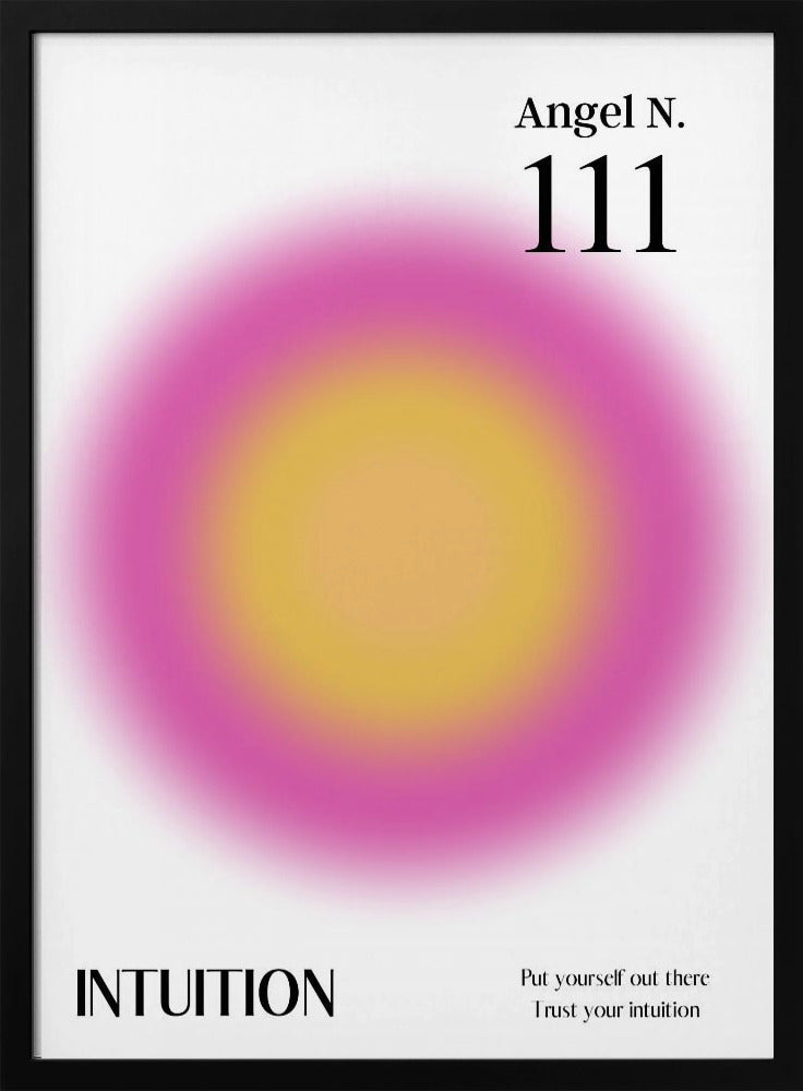 Angel Number 111 | Poster - Black Metal Frame Interior