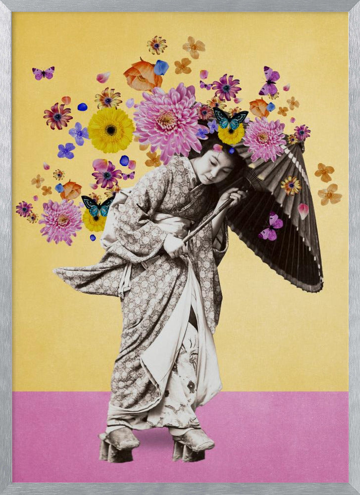 Oh Those Japanese Summer Winds | Poster - Silver Frame Interior