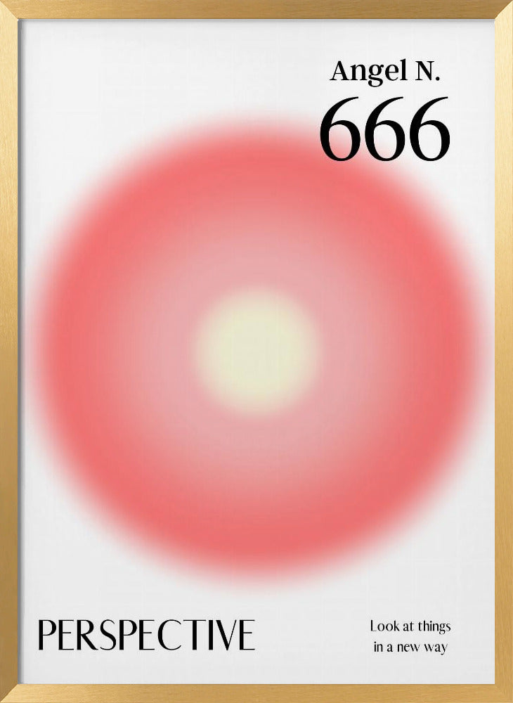 Angel Number 666 | Poster - Gold Frame Interior