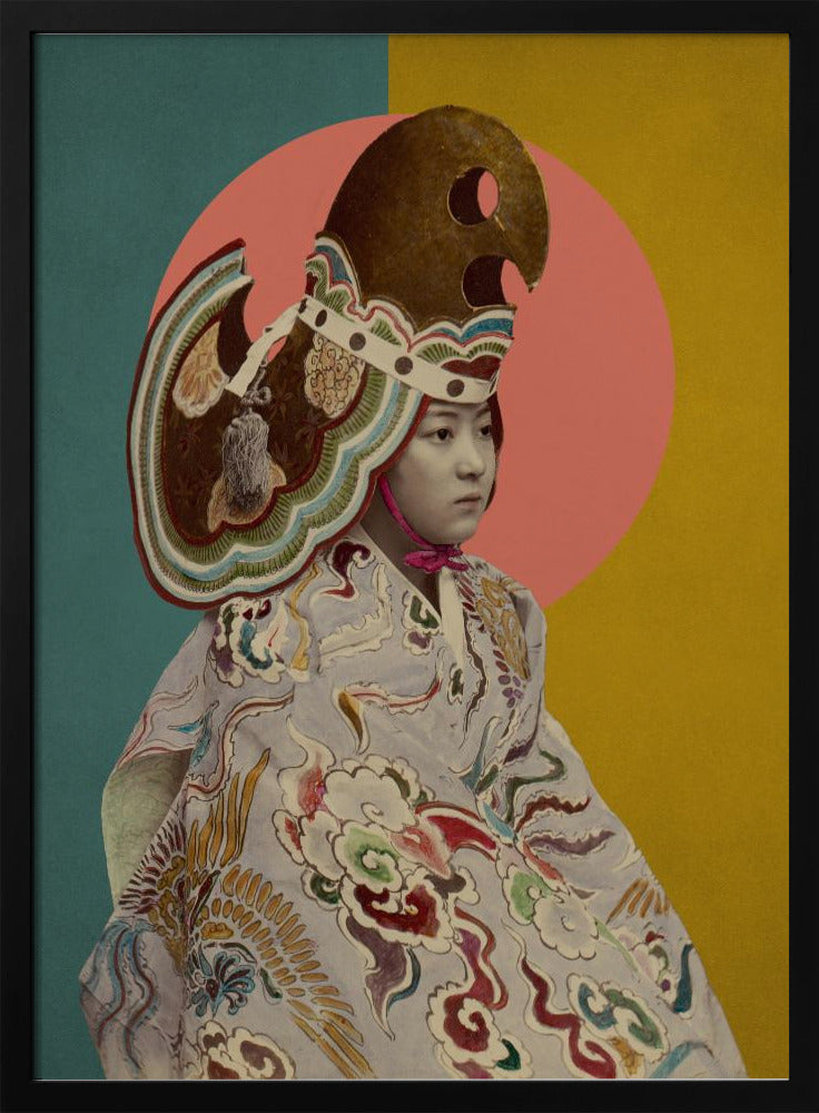 Performing Bugaku - a Portrait | Poster - Black Frame Interior