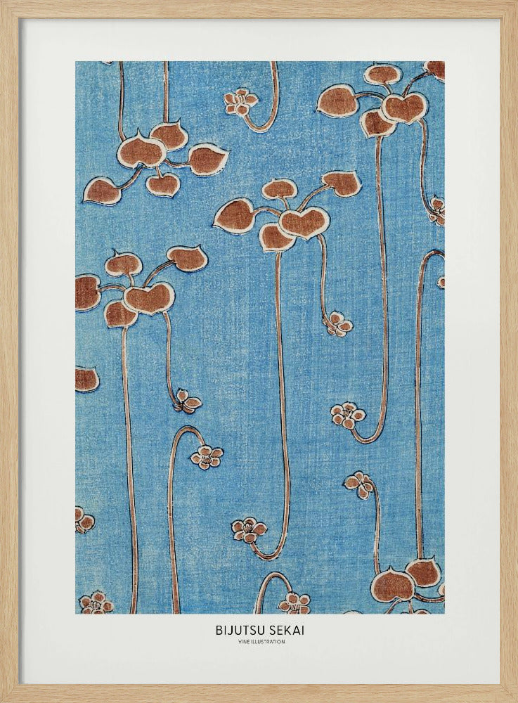 Vine Illustration | Poster - Wood Frame Interior