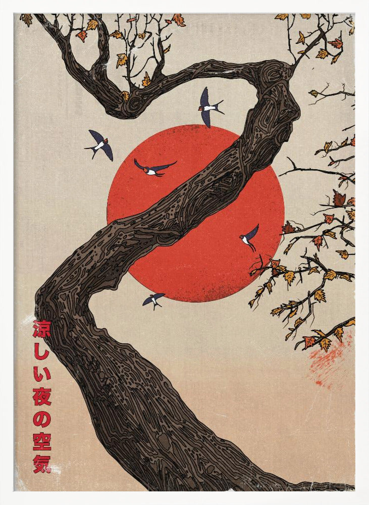 The Cool Evening Air | Poster - White Frame Interior