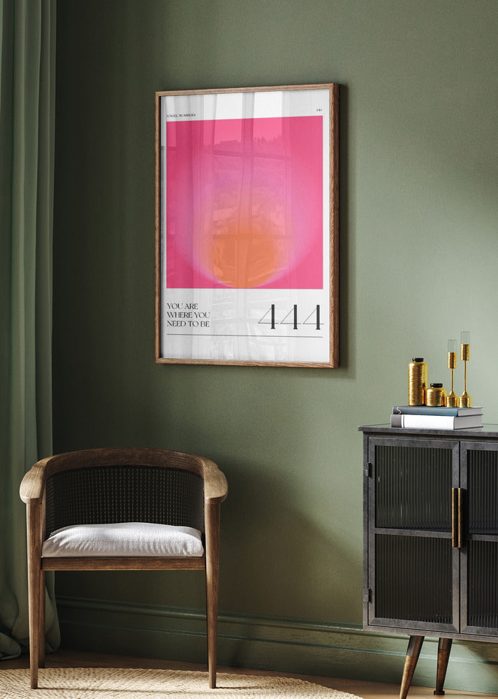 Gradient with Shades of Pink and Orange | Poster - Room Interior 2