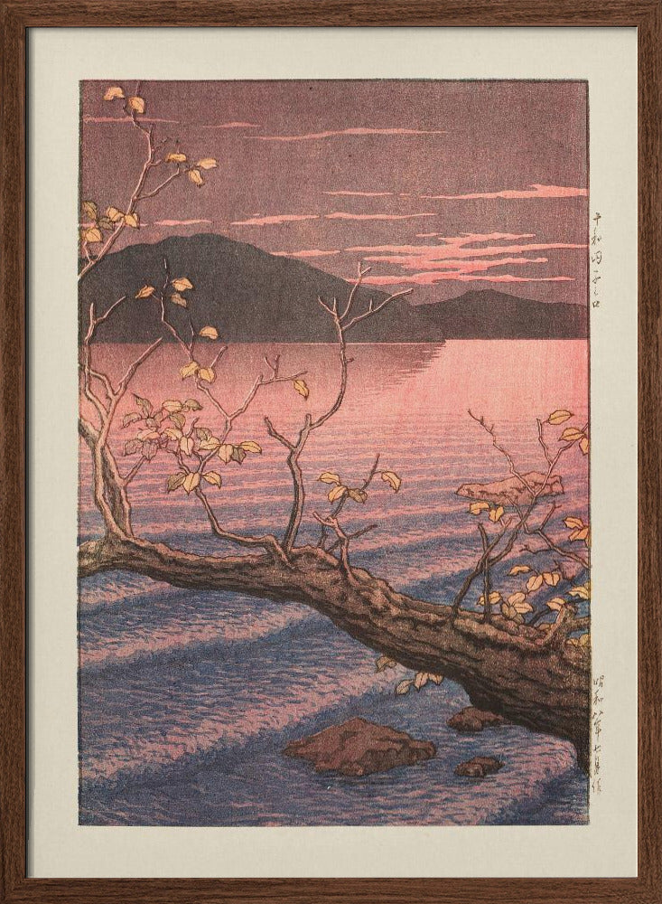 Towadako Noguchi (towada Lake Aomori) (1932) | Poster - Walnut Frame Interior