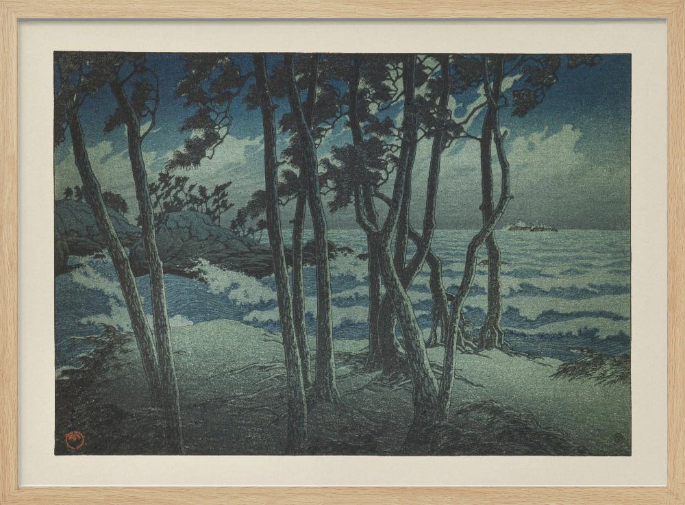 Hinomisaki, Izumo, From the Series “souvenirs of Travels, Third Series” | Poster - Wood Frame Interior