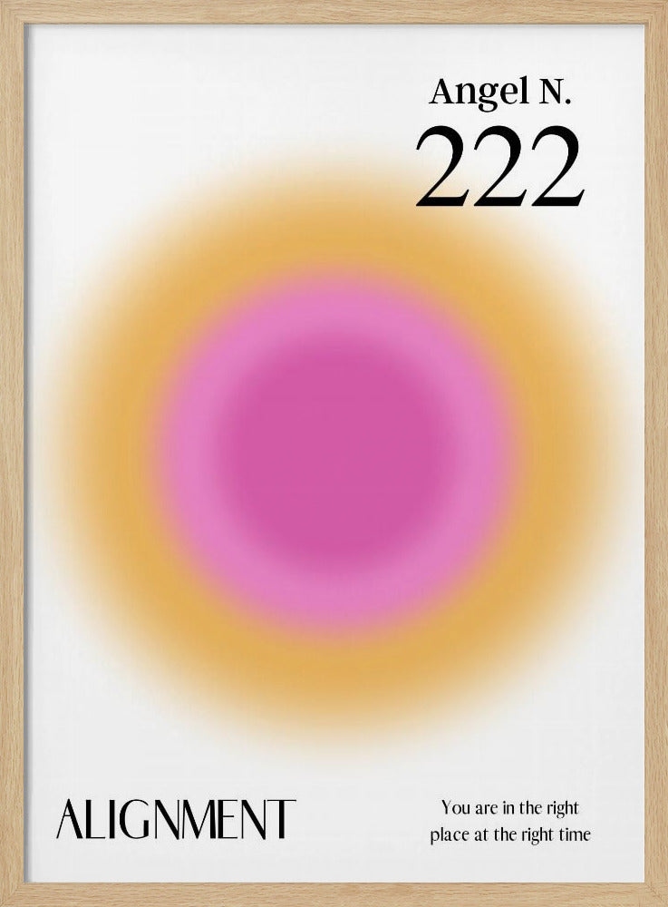 Angel Number 222 | Poster - Wood Frame Interior