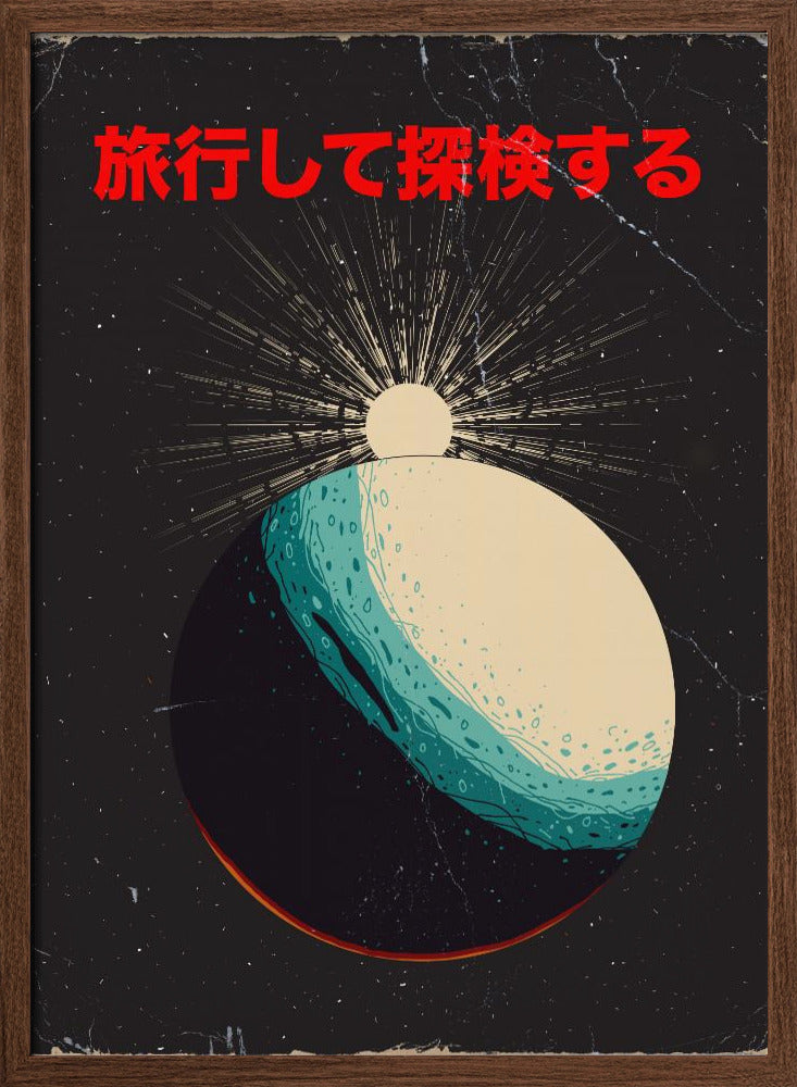 Travel and Explore | Poster - Walnut Frame Interior