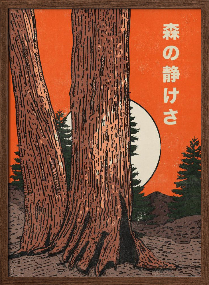 The Calm of the Forest | Poster - Walnut Frame Interior