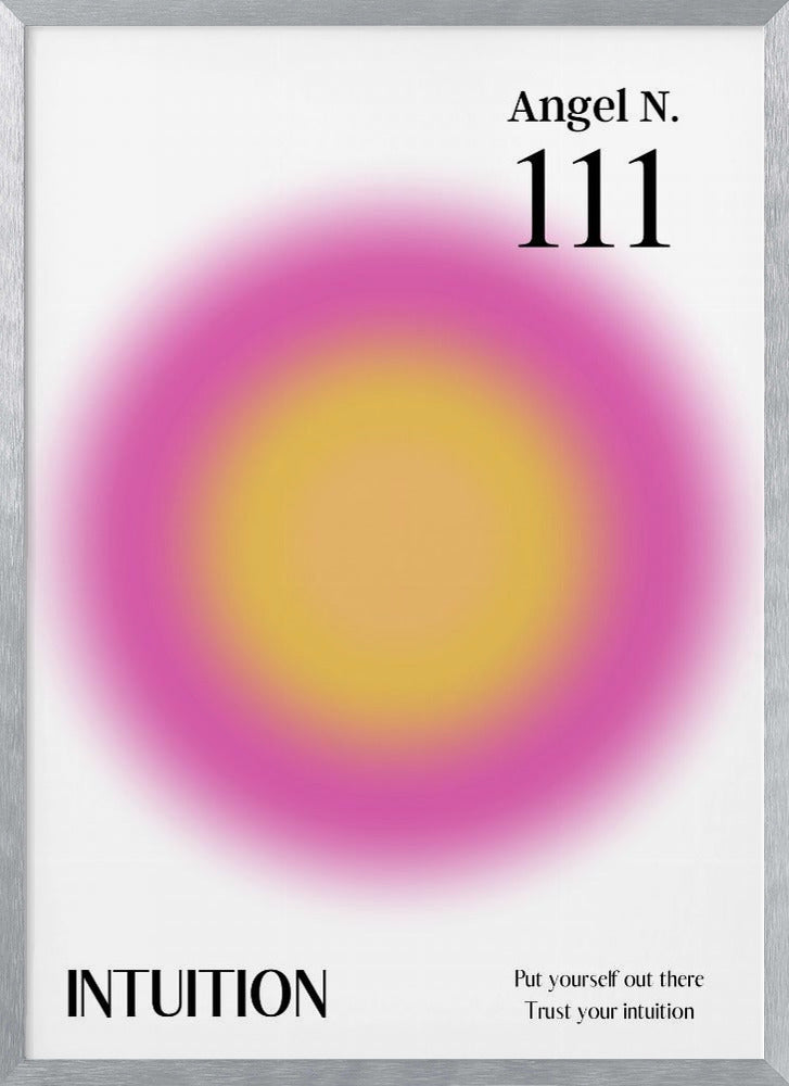 Angel Number 111 | Poster - Silver Frame Interior
