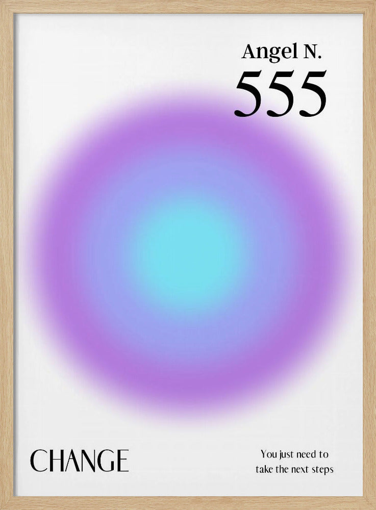 Angel Number 555 | Poster - Wood Frame Interior