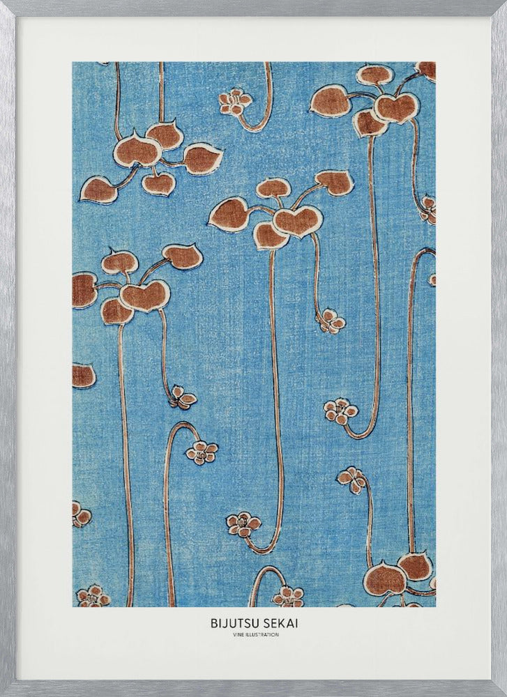 Vine Illustration | Poster - Silver Frame Interior