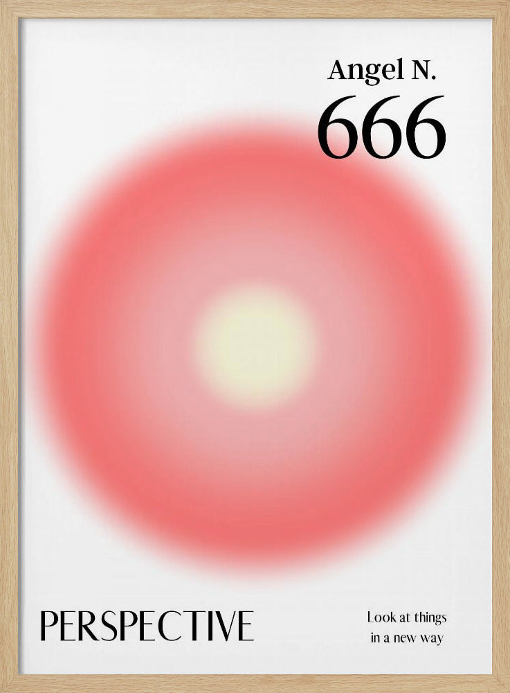 Angel Number 666 | Poster - Wood Frame Interior