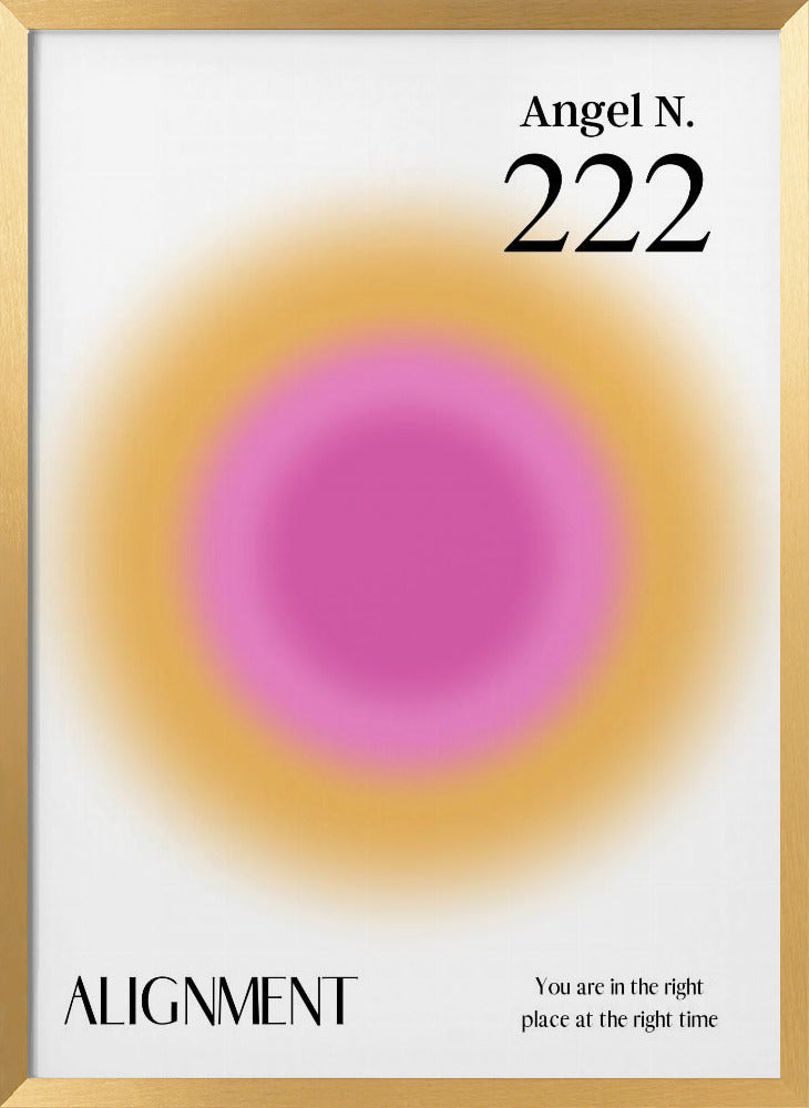 Angel Number 222 | Poster - Gold Frame Interior