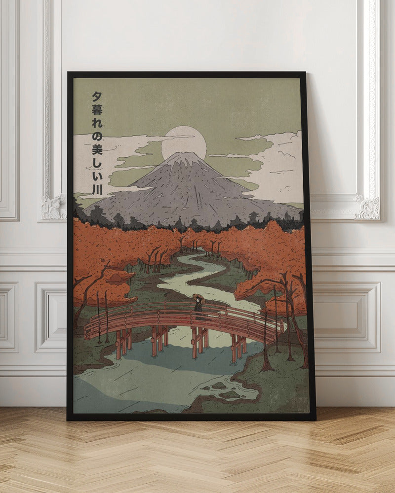 Beautiful River At Dusk | Poster - Room Interior 1