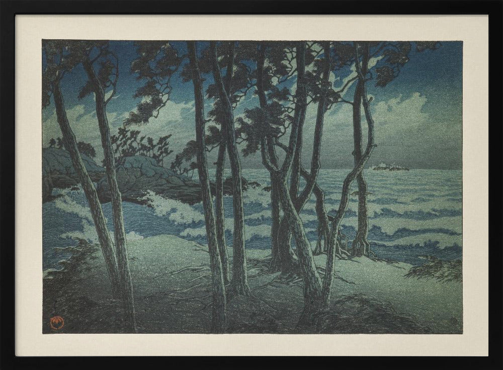 Hinomisaki, Izumo, From the Series “souvenirs of Travels, Third Series” | Poster - Black Frame Interior