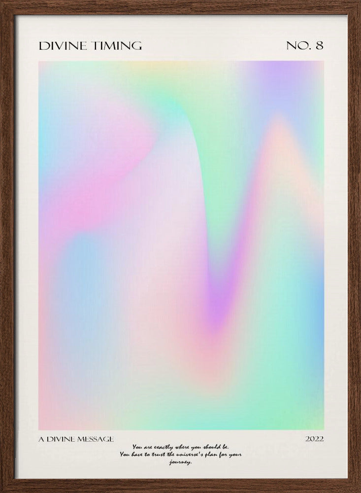 Divine Timing | Poster - Walnut Frame Interior