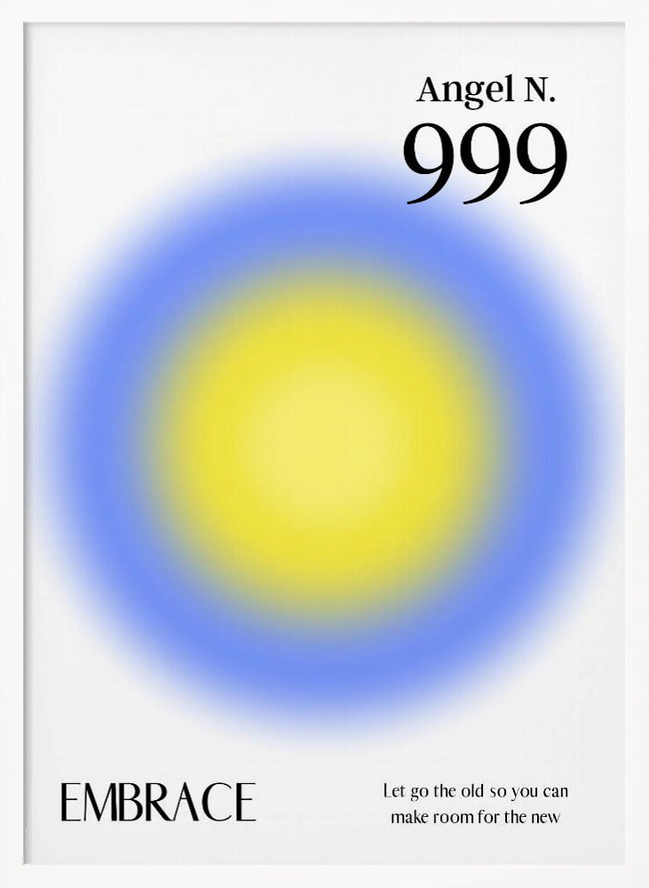 Angel Number 999 | Poster - White Frame Interior