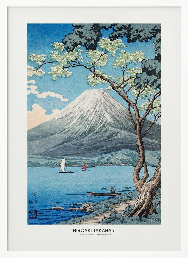 Mount Fuji From Lake Yamanaka | Poster - White Frame Interior