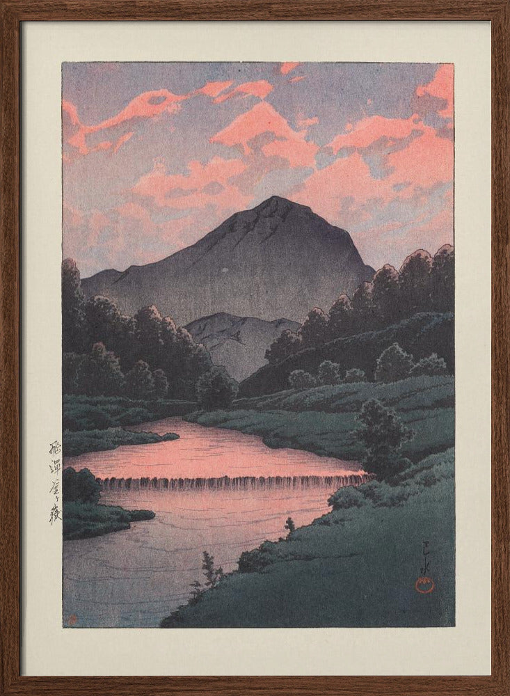 Hida Kamagadake (mount Kamaga, Hida) (1933) | Poster - Walnut Frame Interior