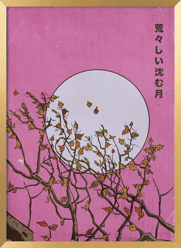 The Wild Setting Moon | Poster - Gold Frame Interior