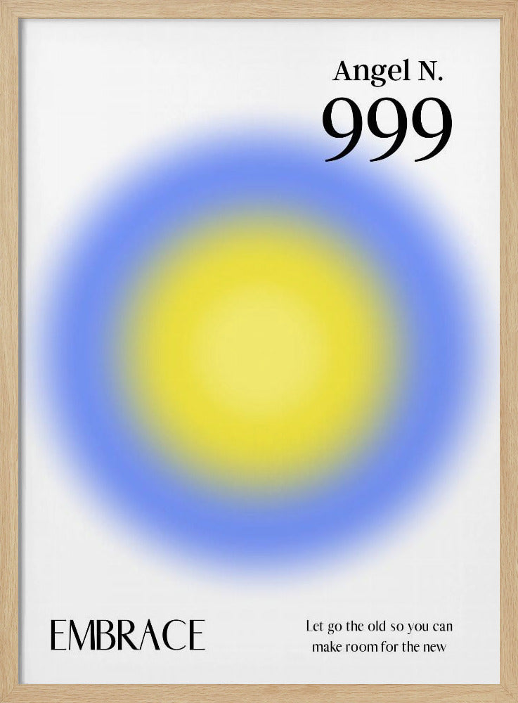 Angel Number 999 | Poster - Wood Frame Interior