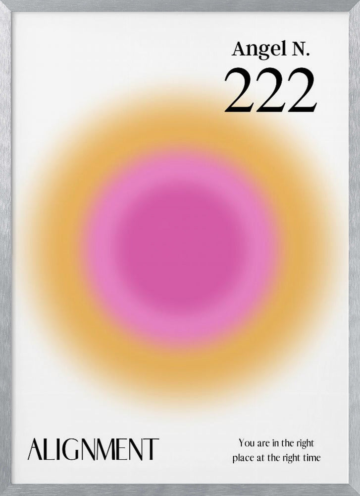 Angel Number 222 | Poster - Silver Frame Interior