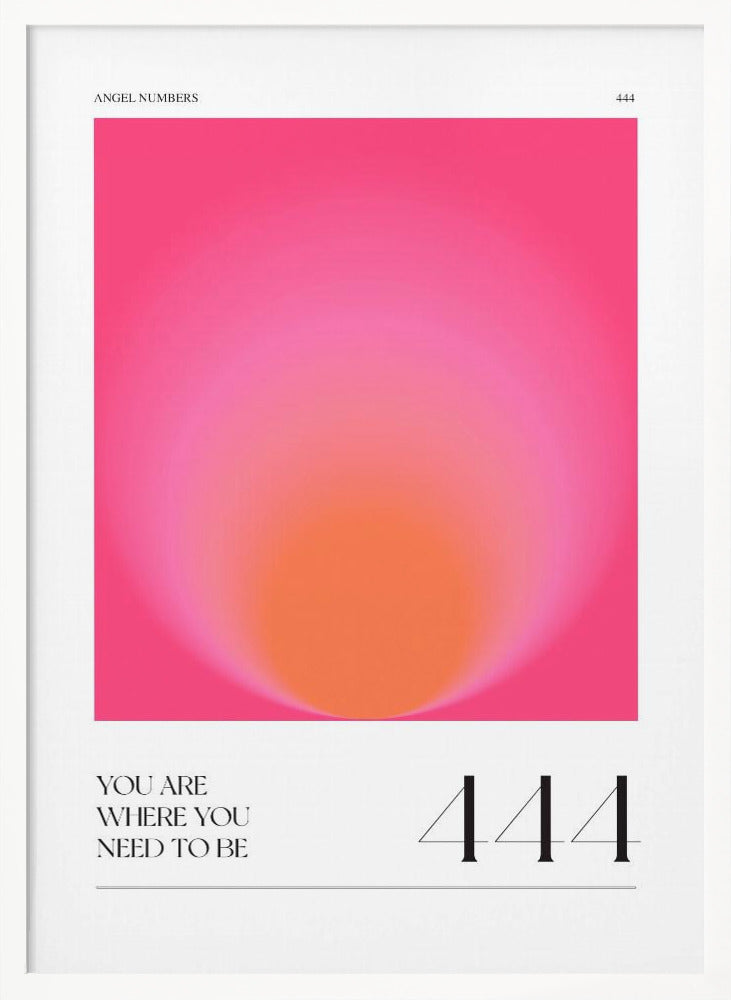Gradient with Shades of Pink and Orange | Poster - White Frame Interior
