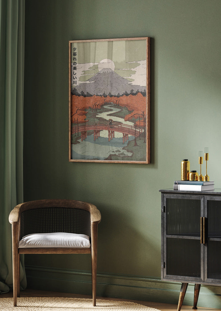 Beautiful River At Dusk | Poster - Room Interior 2