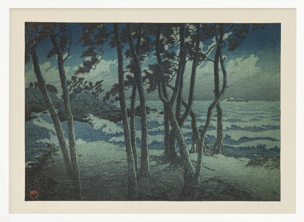 Hinomisaki, Izumo, From the Series “souvenirs of Travels, Third Series” | Poster - White Frame Interior