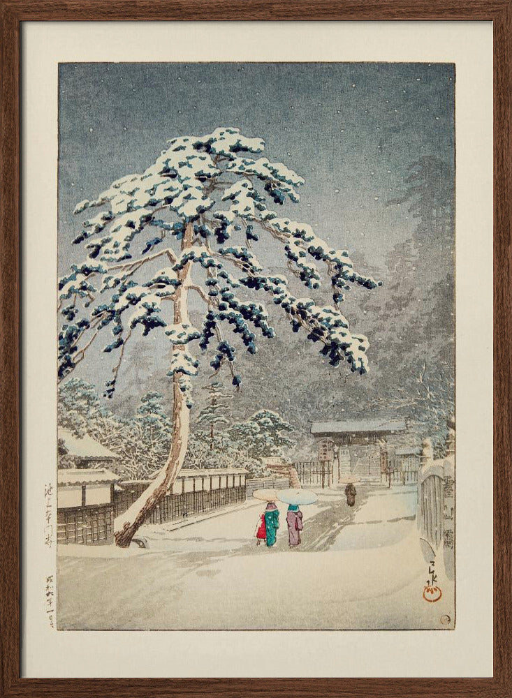 Ikegami Honmonji (honmon Temple, Ikegami) (1931) | Poster - Walnut Frame Interior
