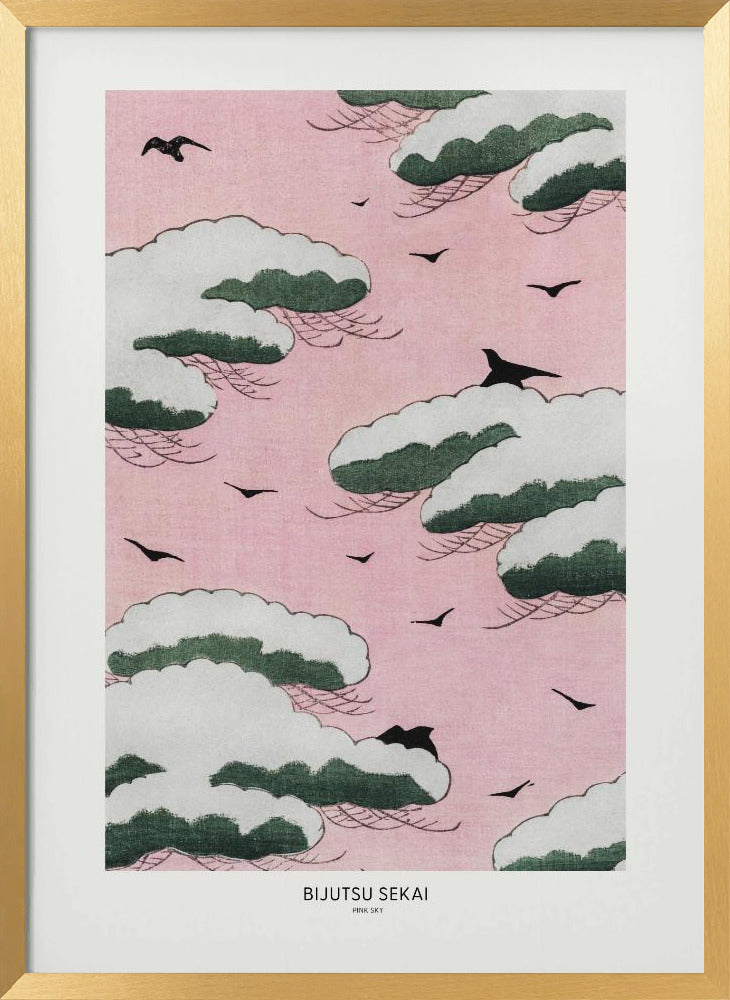 Pink Sky | Poster - Gold Frame Interior