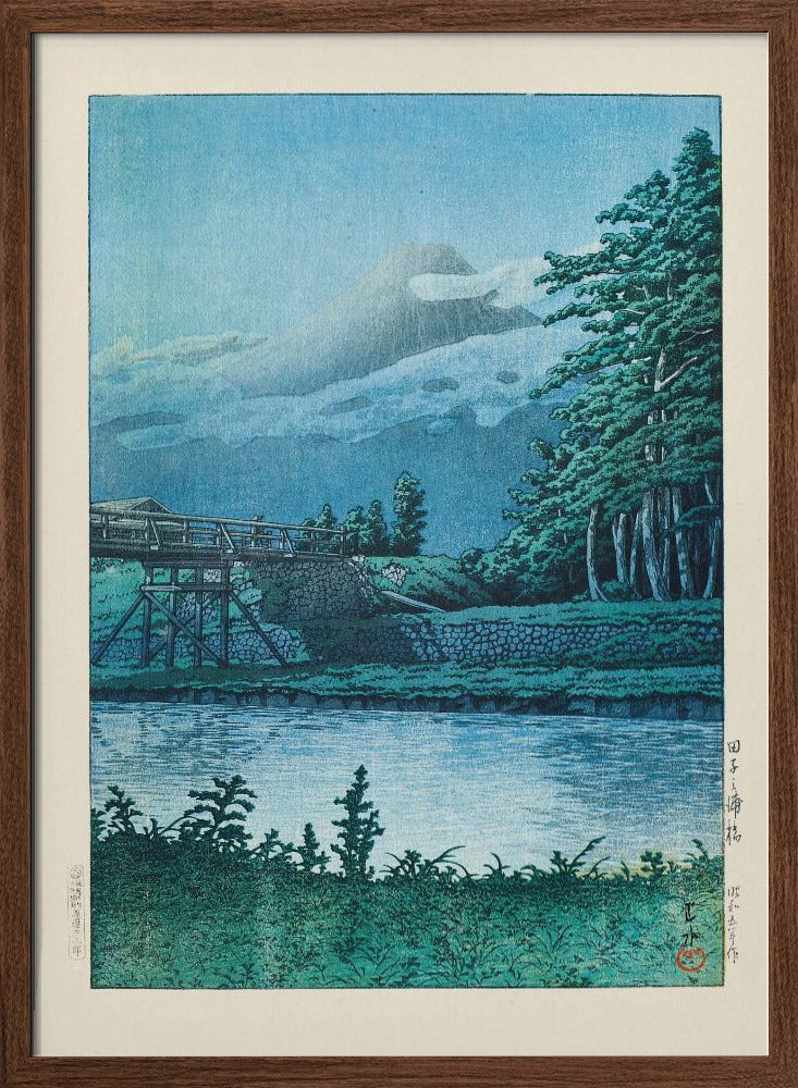 Tago No Ura Hashi (tagonoura Bridge) (1930) | Poster - Walnut Frame Interior
