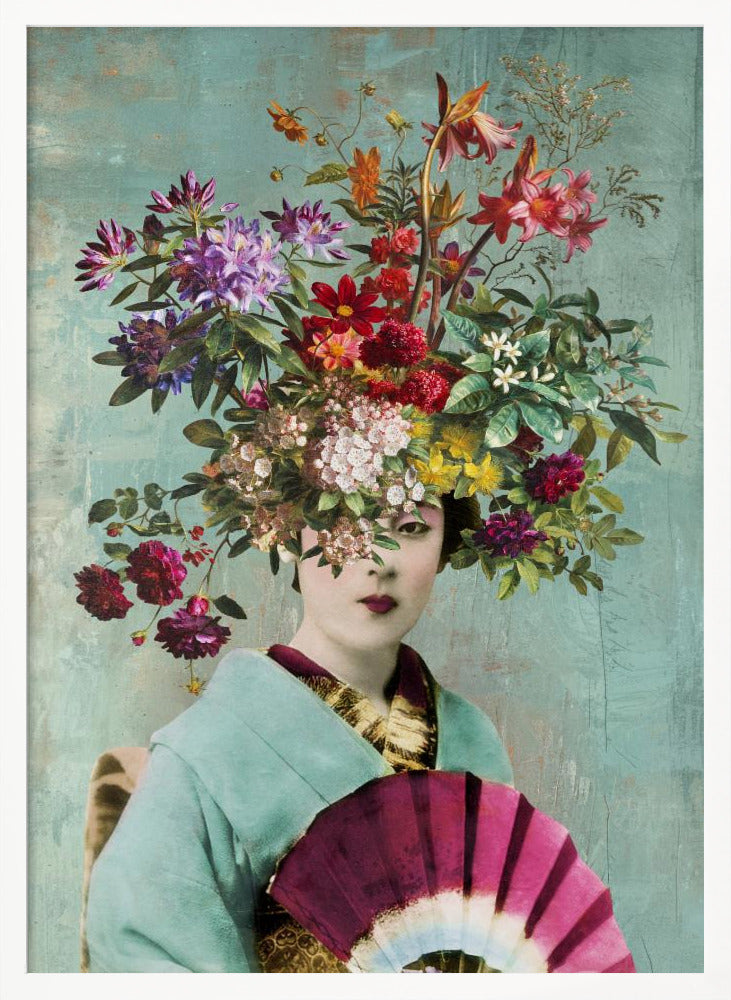 Botanical Japanese | Poster - White Frame Interior