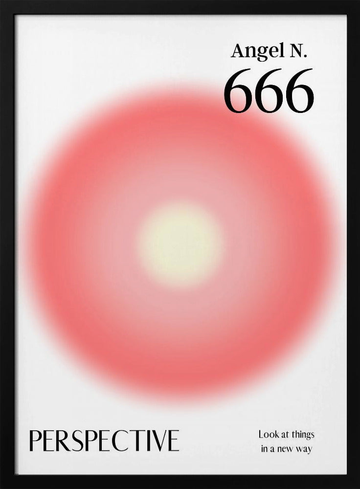 Angel Number 666 | Poster - Black Metal Frame Interior