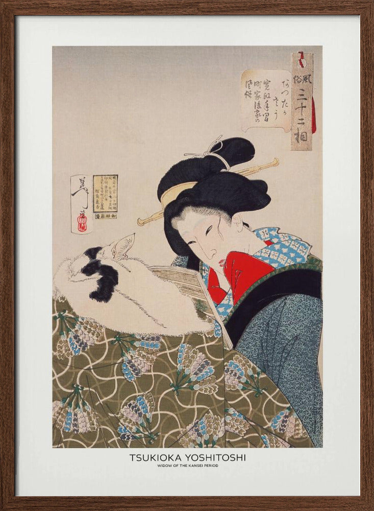 An Urban Widow of the Kansei Period (1789 1800) | Poster - Walnut Frame Interior