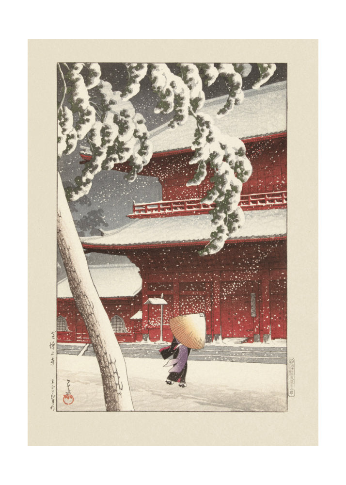 Het Zojo Heiligdom In Shiba (1925) By Kawase Hasui and Watanabe Shōzaburō | Poster - Passepartout