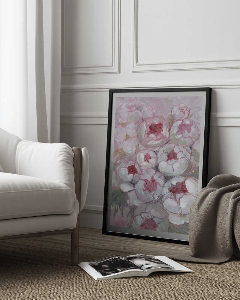 Bouquet de pivoines roses Nuria | Affiche