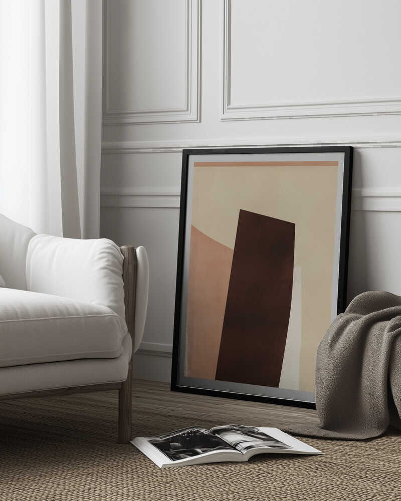 Formes géométriques aux tons naturels | Affiche