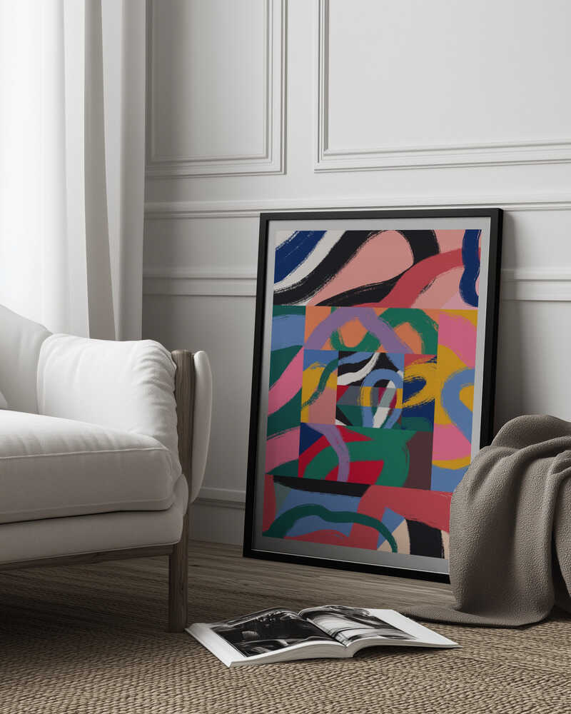 Ruban coloré abstrait | Affiche