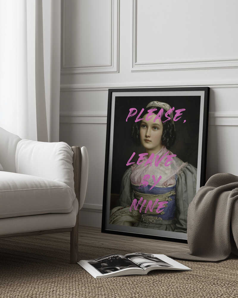 Bitte bis spätestens 21 Uhr gehen | Plakat