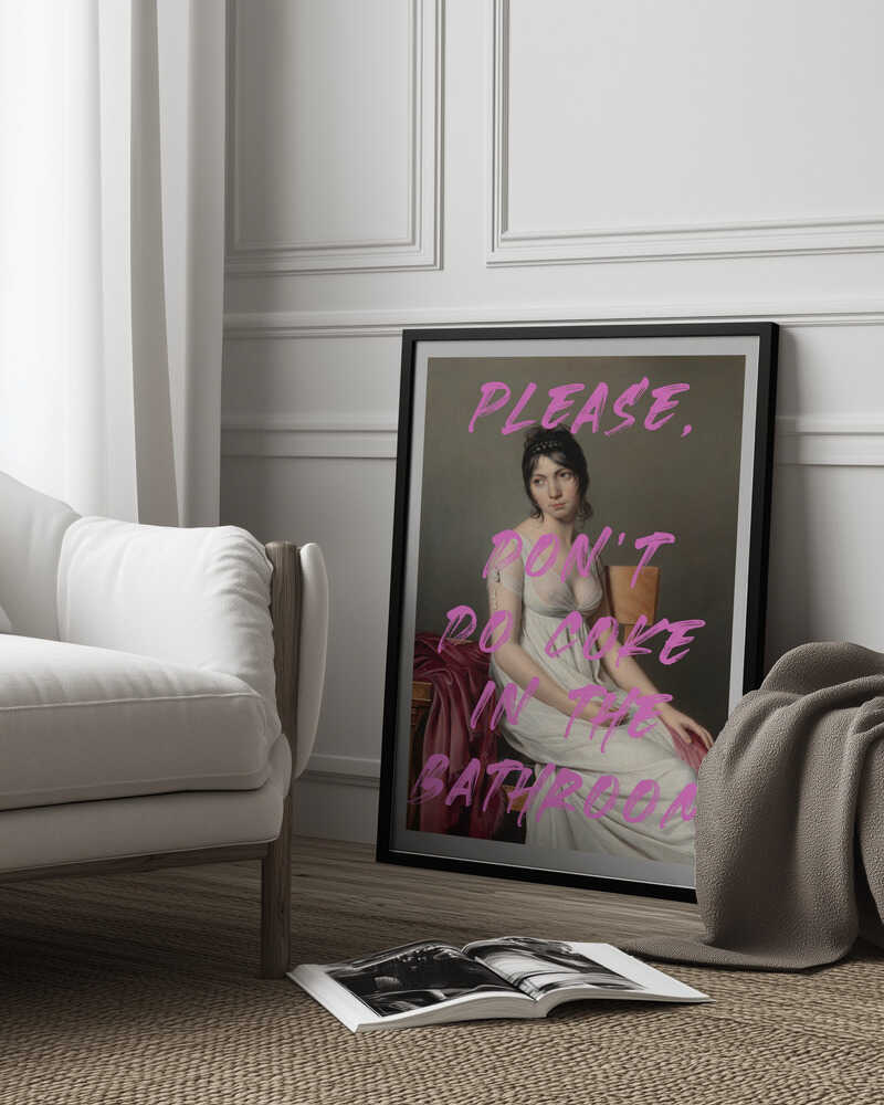 Bitte kein Kokain im Badezimmer konsumieren! | Poster