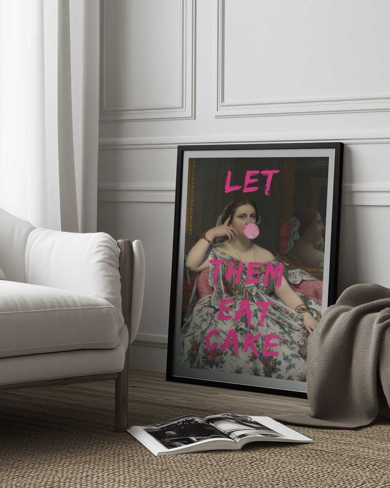 Lasst sie Kuchen essen, Kaugummi-Vintage-Porträt | Poster